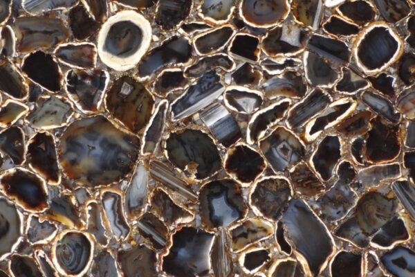 black agate semi-precious stone